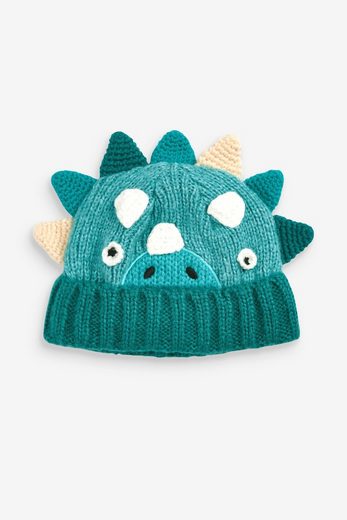 NEXT Bommelmütze Strickmütze mit Dinosauriermotiv 1-St mehr Sonderangebot der Fabrik