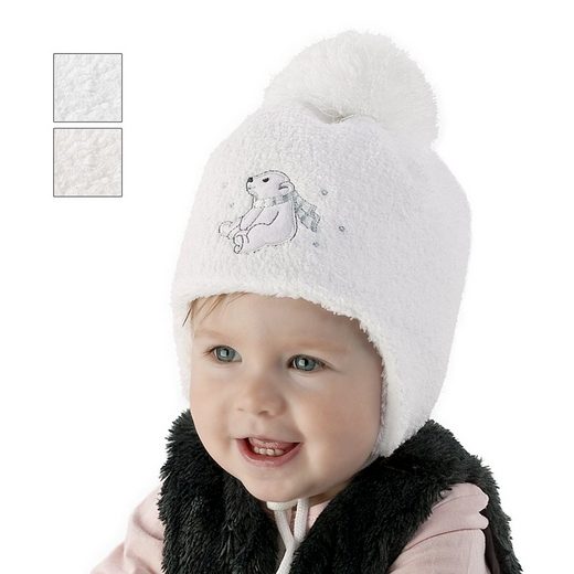 F.P.H. MAJA Fleecemütze Wintermütze Bindemütze Bommelmütze Babymütze mit Fleece gefüttert mehr Kostenloser Versand international
