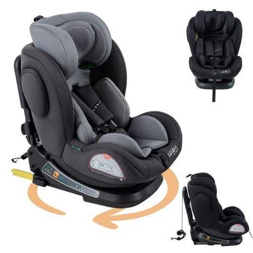 FABLEKIDS Autokindersitz Autositz Kinderautositz 360° drehbar Isofix 40 -150 cm ECE R129/03 ab: 0 Monate, bis: 5 Jahre, ab: 1,00 kg, bis: 36,00 kg, (Grau) mehr Blitzverkäufe