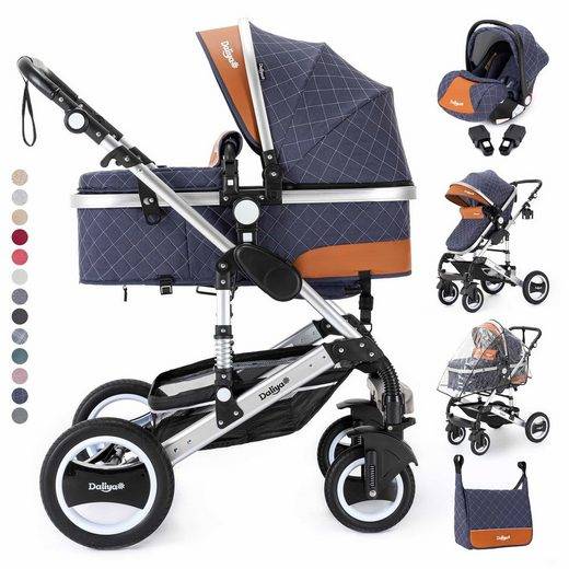 DALIYA® Kombi-Kinderwagen BAMBIMO 3in1 Kinderwagen & Buggy, Babyschale mit Adapter, Alu-Rahmen (15-tlg), 3in1 Kinderwagen, Babywanne & Buggy, Babyschale, Adapter, Wickeltasche mehr Cyber Monday