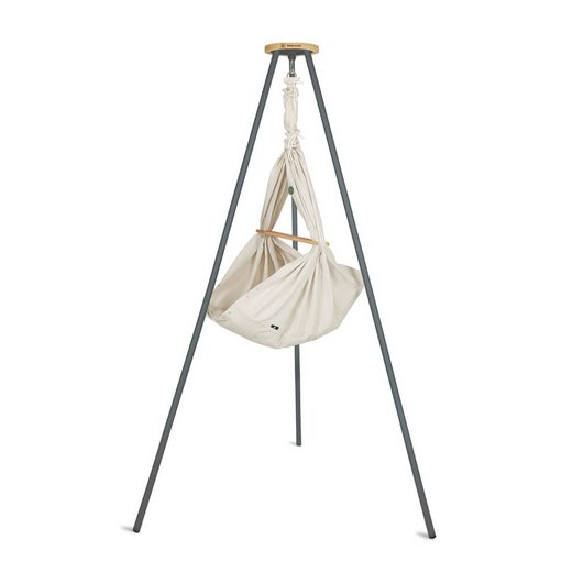 PAULI & CO® Babywippe Federwiege BASIC SET, Vanille + Tripod SMART matt weiß mehr Neueste Mode