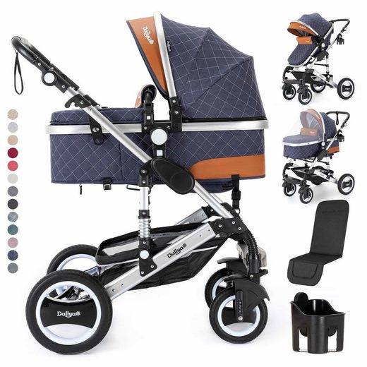 DALIYA® Kombi-Kinderwagen BAMBIMO 2in1 Kinderwagen & Buggy, mit Belüftung, Sportsitz, Alu-Rahmen (9-tlg), 2in1 Kinderwagen, Babywanne & Sportsitz, 1-Falt-Klicksystem, Alurahmen mehr Sonderangebote