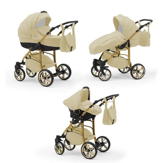 BABYMERC Kombi-Kinderwagen Neo Gold 4 in 1 inkl. Sportsitz, Autositz und Zubehör in 22 Farben mehr Tiefpreis