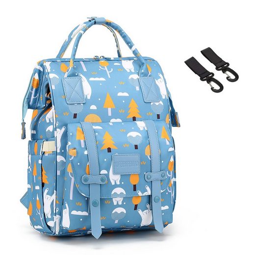 REDOM Wickelrucksack Wickeltasche Rucksack Baby Multifunktions-Babytaschen wasserabweisend (Windeln Babyflasche Milchfläsche Rucksack Tasche mit USB-Anschluss, Multifunktional, Babytasche, Wickelrucksack), mit Kinderwagen-Haken Kostenlose Rückgabe
