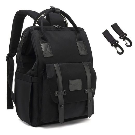 REDOM Wickelrucksack Wickeltasche Rucksack Baby Multifunktions-Babytaschen wasserabweisend (Windeln Babyflasche Milchfläsche Rucksack Tasche mit USB-Anschluss, Multifunktional, Babytasche, Wickelrucksack), mit Kinderwagen-Haken Kostenlose Rückgabe