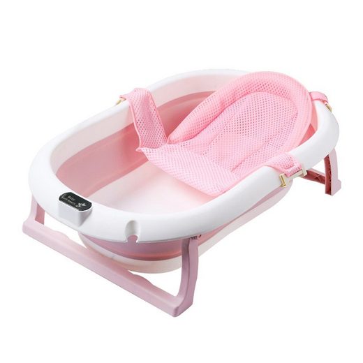 DAKYAM Babybadewanne Faltbadewanne Badewanne Babywanne, Größe: 80 cm × 50 cm × 21 cm mit verstellbarer Netz–Matratze mehr Vierteljährliche Förderung