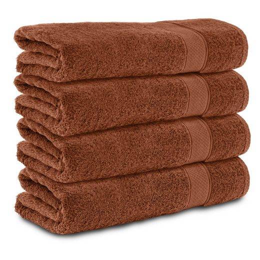 KOMFORTEC Badetücher 100% Baumwolle, 470 g/m² Frottee (4-St), Handtücher 70x140 cm Set, Weich mehr Begrenzt auf 3 Tage