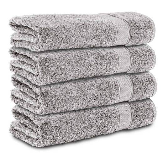 KOMFORTEC Badetücher 100% Baumwolle, 470 g/m² Frottee (4-St), Handtücher 70x140 cm Set, Weich mehr zollfrei