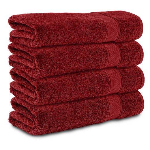 KOMFORTEC Badetücher 100% Baumwolle, 470 g/m² Frottee (4-St), Handtücher 70x140 cm Set, Weich mehr Online