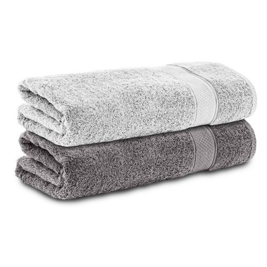 KOMFORTEC Badetücher 100% Baumwolle, 470 g/m² Frottee (2-St), Handtücher 70x140 cm Set, Weich mehr VIP-Rabatte