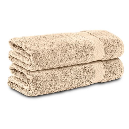 KOMFORTEC Badetücher 100% Baumwolle, 470 g/m² Frottee (2-St), Handtücher 70x140 cm Set, Weich mehr Super Sparpreis