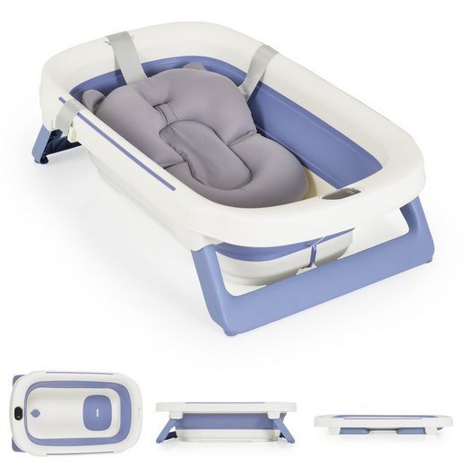 CANGAROO Babybadewanne faltbar, eingebauter Thermometer, Badekissen mehr Kostenlose Rückgabe