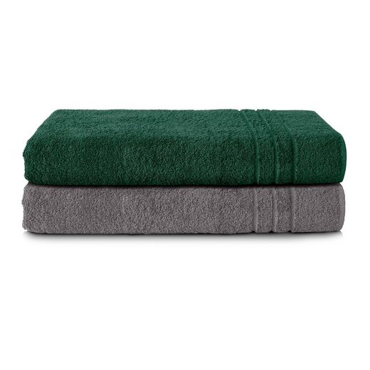 KOMFORTEC Saunatuch 80x200 cm Saunatücher Set aus 100% Baumwolle Frottee (2-St), XXL, Weich, Groß, Schnelltrocknend mehr Im Verkauf