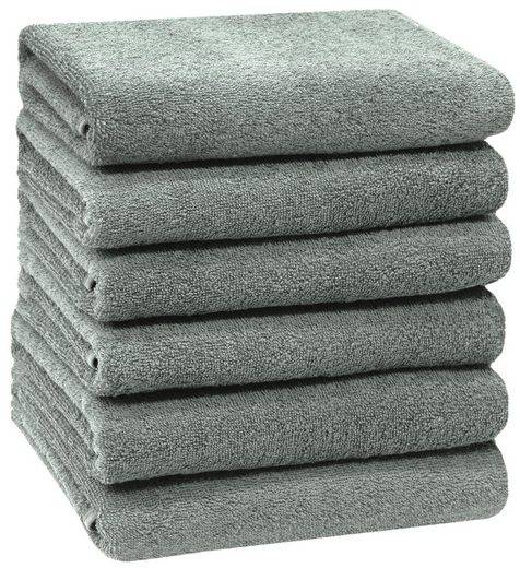 ZOLLNER Handtücher Walkfrottier (6-St), 50 x 100 cm, 100% Baumwolle, vom Hotelwäschespezialisten mehr Blitzverkäufe