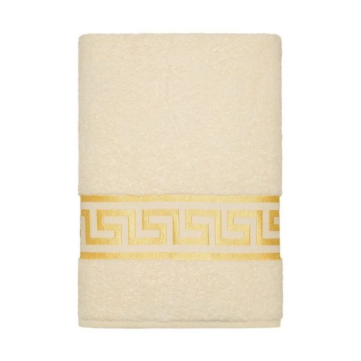 BELLE ARTI Handtücher Luxus Mäander Gästetücher Badetücher Duschtücher Saunatücher in Set (1-St), schwarz, weiss, beige, rot, gold, 100% Baumwolle, Frottee, eingestickt mehr Super Sparpreis