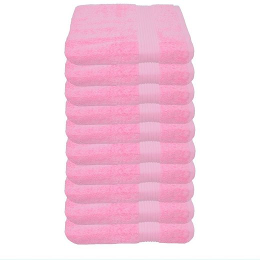 JULIE JULSEN Gästehandtücher 10-Gästehandtücher-Fuchsia-Gästetuch 30 x 50 cm Baumwolle (10-St) mehr Super Rabatt