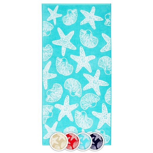 ZOLLNER Strandtuch Frottee (1-St), 90 x 180 cm, 100% Baumwolle, mit Meerestier-Design mehr Fabrikpreis