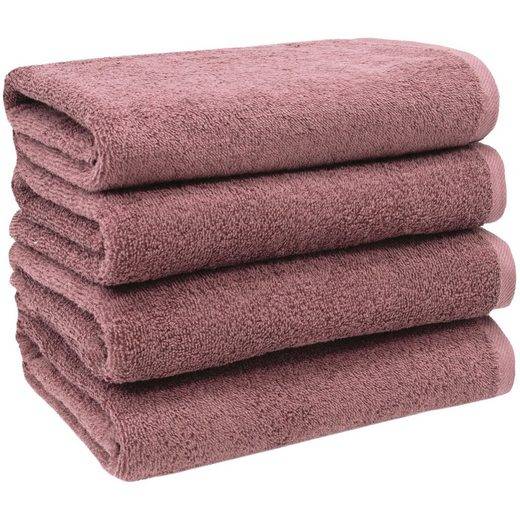 ZOLLNER Handtücher Walkfrottier (4-St), 50 x 100 cm, 100% Baumwolle, alle Farben bis 95°C waschbar mehr Großer Ausverkauf