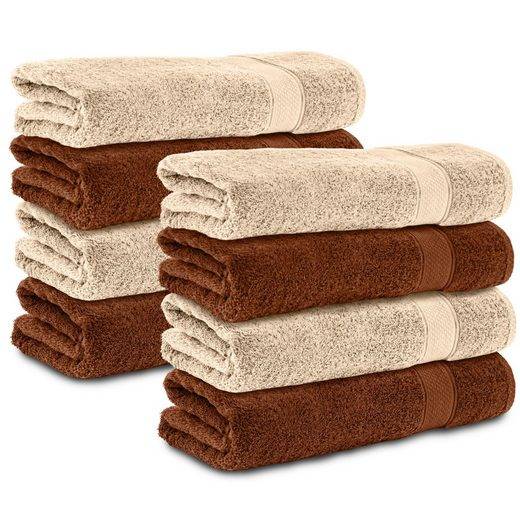 KOMFORTEC Badetücher 100% Baumwolle, 470 g/m² Frottee (8-St), Handtücher 70x140 cm Set, Weich mehr Discount Store für neue Produkte