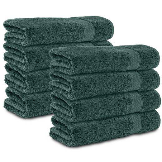 KOMFORTEC Badetücher 100% Baumwolle, 470 g/m² Frottee (8-St), Handtücher 70x140 cm Set, Weich mehr Discount Store für neue Produkte