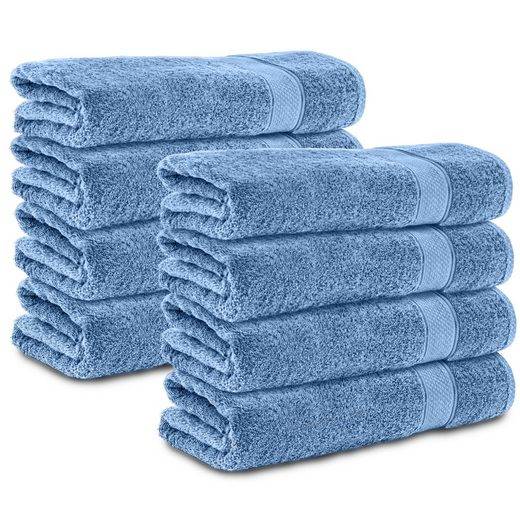 KOMFORTEC Badetücher 100% Baumwolle, 470 g/m² Frottee (8-St), Handtücher 70x140 cm Set, Weich mehr Fabrikladen
