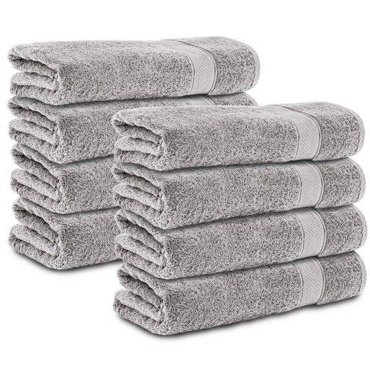 KOMFORTEC Badetücher 100% Baumwolle, 470 g/m² Frottee (8-St), Handtücher 70x140 cm Set, Weich mehr Fabrikladen