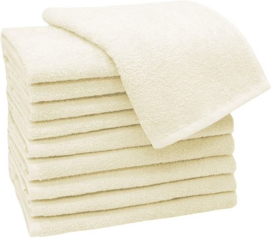 ZOLLNER Gästehandtücher Walkfrottier (10-St), 30 x 50 cm, 100% Baumwolle, vom Hotelwäschespezialisten mehr Blitzangebot