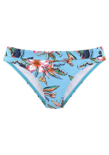 LASCANA Bikini-Hose Malia mit Umschlagbund mit tropischem Print mehr Blitzangebot