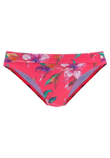 LASCANA Bikini-Hose Malia mit Umschlagbund mit tropischem Print mehr Blitzangebot