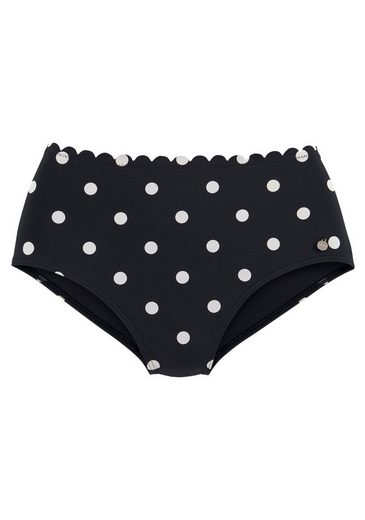 LASCANA Highwaist-Bikini-Hose Jada Mit Muschelkante und Punkten mehr Wochenangebot