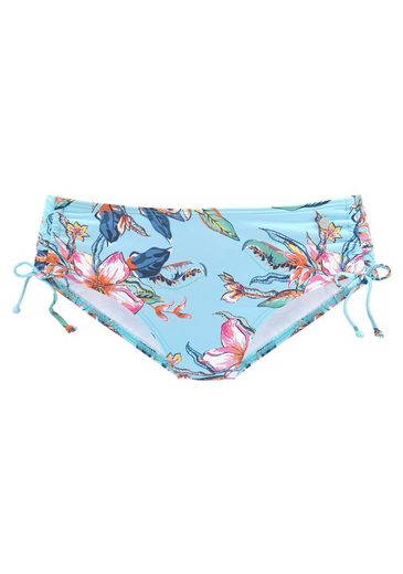 LASCANA Bikini-Hose Malia mit seitlicher Raffung mit tropischem Print mehr Clearance-Verkauf