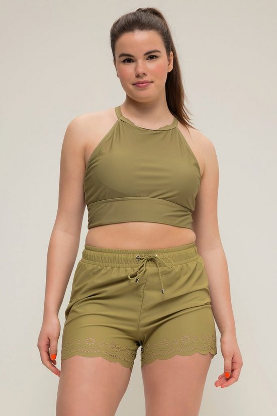 STUDIO UNTOLD Bikinislip Badeshorts weites Bein Lasercut-Saum Elastikbund mehr 2025