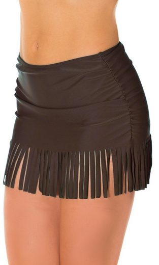 AQUARTI Bikini-Hose Aquarti Damen Bikinihose mit Rock Seitliche Raffung mehr Vatertagsangebot