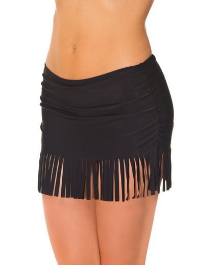 AQUARTI Bikini-Hose Aquarti Damen Bikinihose mit Rock Seitliche Raffung mehr Top Angebot