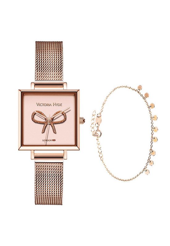 VICTORIA HYDE Quarzuhr "Maide Vale Bow Edged" - Geschenkset - Damenuhr + Armband 1-tlg., mit Schmuckarmband mehr Outlet