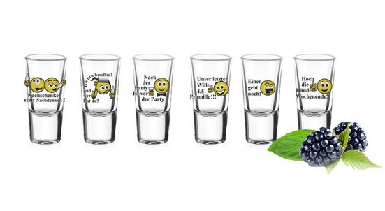 SENDEZ Schnapsglas 6 Schnapsgläser mit Sprüchen Schnaps Shots Stamper Wodkagläser Glas mehr JETZT KAUFEN