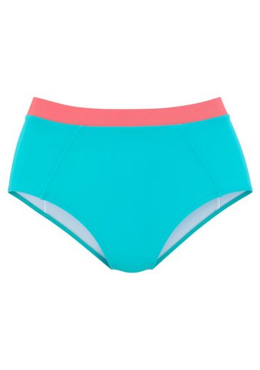 LASCANA ACTIVE Highwaist-Bikini-Hose Janni mit kontrastfarbigen Bündchen mehr im Angebot