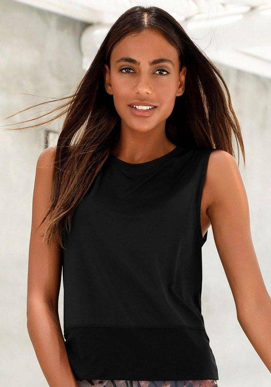 LASCANA ACTIVE Kurzarmshirt Tropical mit breitem Rippeinsatz mehr Neuheiten