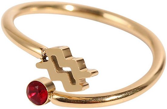 FIRETTI Fingerring Schmuck Geschenk Damenring Sternzeichen Made in Germany - mit Zirkonia (synth) mehr Bis zu 60% Rabatt