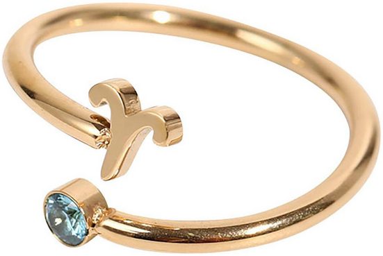FIRETTI Fingerring Schmuck Geschenk Damenring Sternzeichen Made in Germany - mit Zirkonia (synth) mehr Bis zu 60% Rabatt