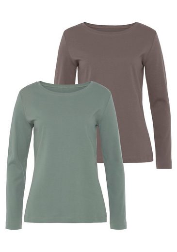 VIVANCE Langarmshirt (Packung, 2-tlg) aus besonders weicher und fester Baumwolle mehr 2025