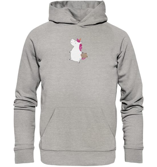 MR. & MRS. PANDA Hoodie Größe XL Einhorn Koffer - Heather Grey - Geschenk, Männer Kapuzenpull (1-tlg) Weich & Bequem mehr Vatertagsangebot