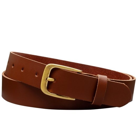 COLOGNEBELT Ledergürtel C16-SL Schlicht dennoch modern mit Dornschließe, MADE IN GERMANY mehr Fabrikpreis