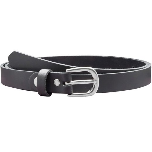 COLOGNEBELT Ledergürtel A8-SL Ledergürtel in Rot - 2 cm Breit - mit silberner abgerundeter Gürtelschließe - modern, leger, klassisch mehr Großer Ausverkauf