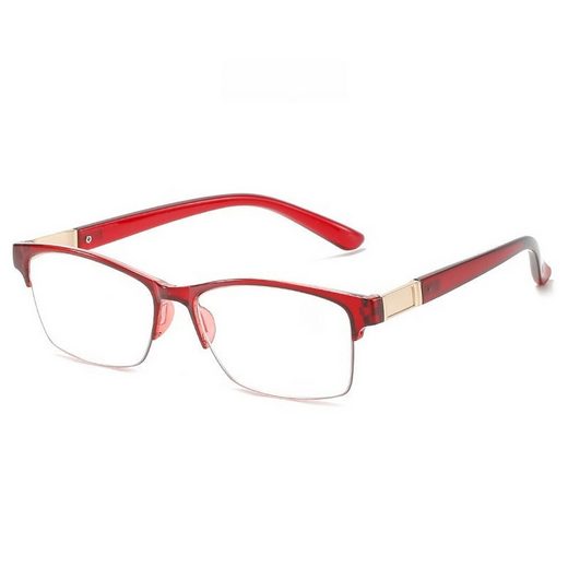 YRIIOMO Lesebrille Halbrand nicht verschreibungspflichtige Lesebrille, modische hochauflösende Business-Lesebrille für Damen und Herren. mehr Online Shopping