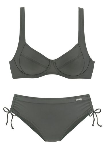 LASCANA Bügel-Bikini mit seitlich geraffter Bikinihose mehr Kostenlose Rückgabe