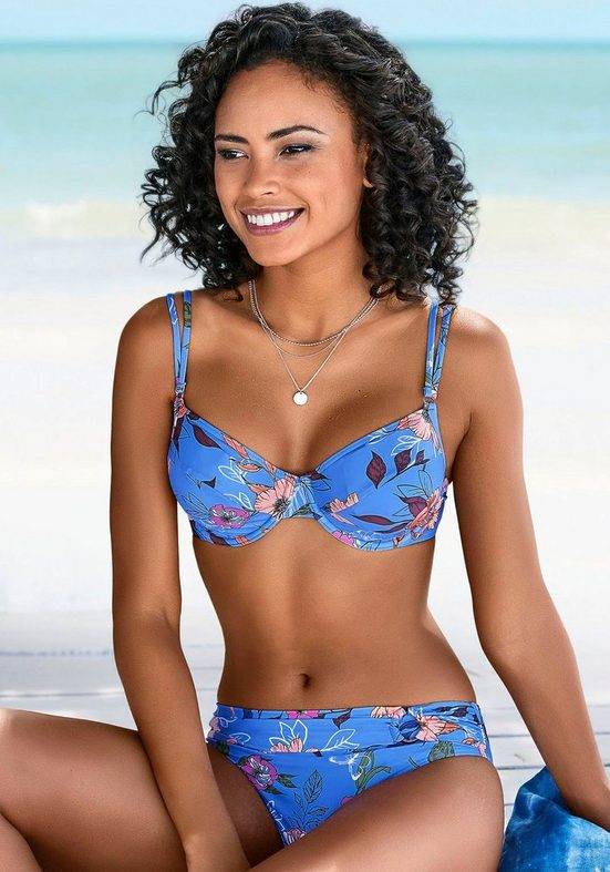 S.OLIVER Bügel-Bikini-Top Maya mit Doppelträgern und floralem Design mehr Black Friday Preise