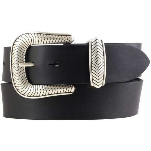 BELTINGER Ledergürtel Designer-Gürtel aus Vollrindleder mit Metall-Schlaufe 4 cm - Jeans-Gür 1-St mehr Nur noch ein Tag übrig