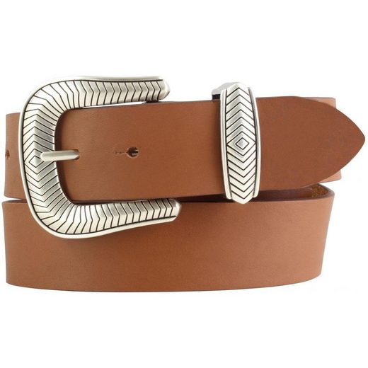 BELTINGER Ledergürtel Designer-Gürtel aus Vollrindleder mit Metall-Schlaufe 4 cm - Jeans-Gür 1-St mehr Nur noch ein Tag übrig