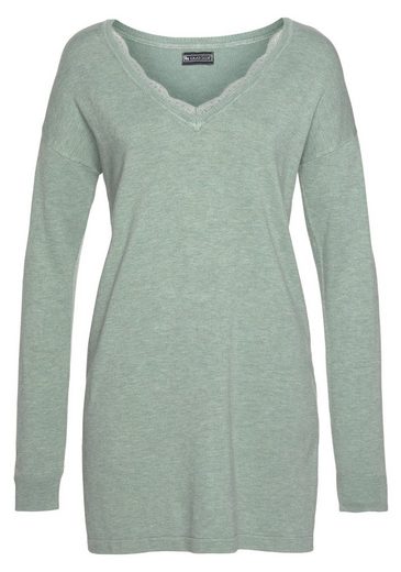 LAURA SCOTT Strickpullover mit Spitzen am Ausschnitt mehr Online Shopping